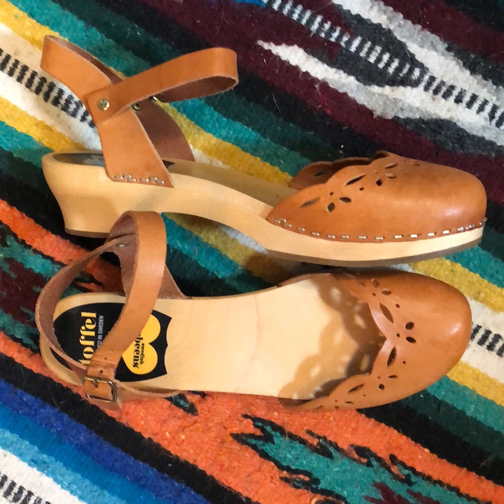 Size 10 EU 40 Dark Tan Low Swedish Hasbeens Sandal